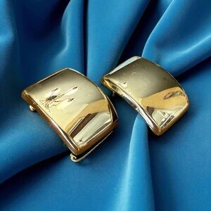 Vintage gold-tone pierced earrings